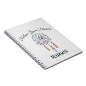 Boho Traumfänger-BlumenBlumen-personalisierter Notizblock (Rechte Seite)