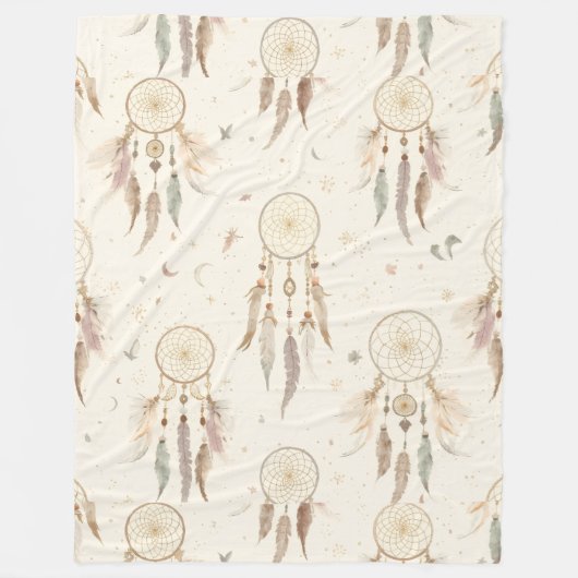 Boho Traumfänger Fleece-Decke | Ätherisch Fleecedecke (Vorderseite)
