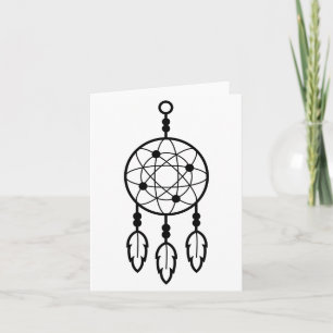 Boho Traumfänger Native American Tribal Schwarz Karte