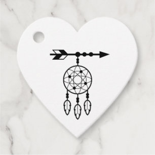 Boho-Traumfänger Tribal-Hochzeit Schwarz Geschenkanhänger