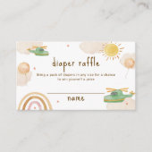 Boho Travel Helicopter Diaper Raffle Baby Shower Begleitkarte (Vorderseite)