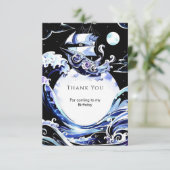 Boho Treasure Hunt Pirate Geburtstag Dankeskarte (Stehend Vorderseite)