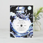 Boho Treasure Hunt Pirate Geburtstag Einladung (Stehend Vorderseite)