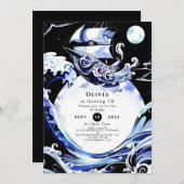 Boho Treasure Hunt Pirate Geburtstag Einladung (Vorne/Hinten)