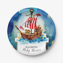 Boho Treasure Pirate Baby Shower Pappteller