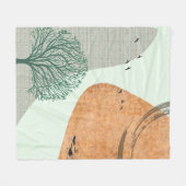 Boho Tree Fleecedecke (Vorderseite (Horizontal))