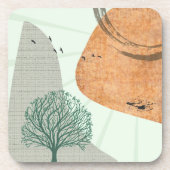 Boho Tree Getränkeuntersetzer (Vorderseite)