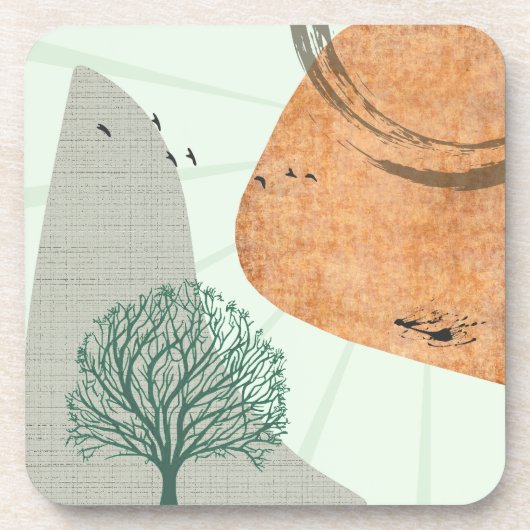 Boho Tree Getränkeuntersetzer (Vorderseite)