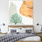 Boho Tree Leinwanddruck (Insitu (Schlafzimmer))