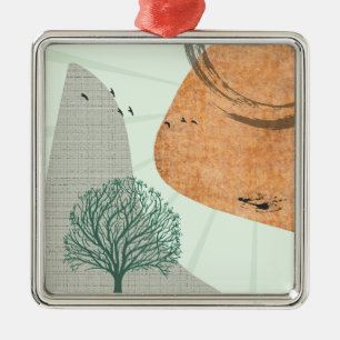 Boho Tree Ornament Aus Metall