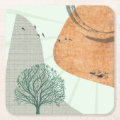 Boho Tree Rechteckiger Pappuntersetzer (Vorderseite)