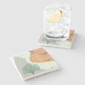 Boho Tree Steinuntersetzer (Seitenansicht)