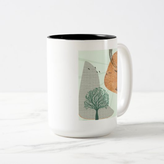 Boho Tree Zweifarbige Tasse (VorderseiteRechts)