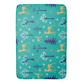 Boho Trees Gold Deers Modern Badematte (Vorderseite Vertikal)