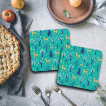 Boho Trees Gold Deers Modern