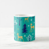 Boho Trees Gold Deers Modern Kaffeetasse (Mittel)