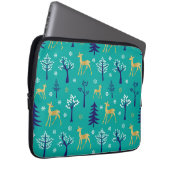 Boho Trees Gold Deers Modern Laptopschutzhülle (Vorne Rechts)