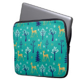 Boho Trees Gold Deers Modern Laptopschutzhülle (Vorderseite Links)