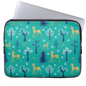 Boho Trees Gold Deers Modern Laptopschutzhülle (Vorderseite)