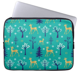 Boho Trees Gold Deers Modern Laptopschutzhülle