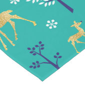 Boho Trees Gold Deers Modern Mittelgroßer Tischläufer (Ecke)