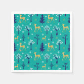 Boho Trees Gold Deers Modern Serviette (Vorderseite)
