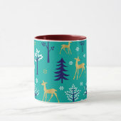 Boho Trees Gold Deers Modern Tasse (Zentrum)