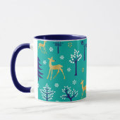 Boho Trees Gold Deers Modern Tasse (Links)