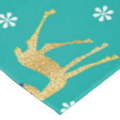 Boho Trees Gold Deers Modern Tischdecke (Schrägansicht)