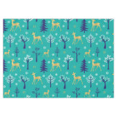 Boho Trees Gold Deers Modern Tischdecke (Vorderseite (Horizontal))