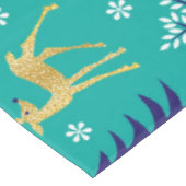 Boho Trees Gold Deers Modern Tischdecke (Schrägansicht)