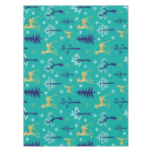 Boho Trees Gold Deers Modern Tischdecke (Vorderseite)