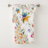 Boho, Trendy, Aquarell, Chic, Modern, Pastell Badhandtuch Set (Insitu)