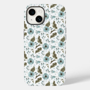Boho Trendy Blue Green Case-Mate iPhone 14 Hülle