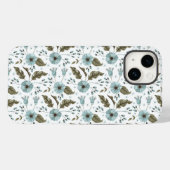 Boho Trendy Blue Green Case-Mate iPhone Hülle (Rückseite (Horizontal))