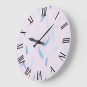 Boho Trendy Feathers Luxury Collection Große Wanduhr (Winkel)