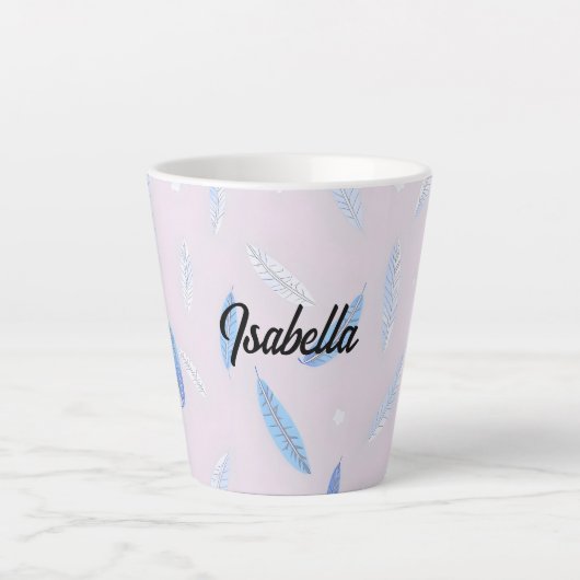 Boho Trendy Feathers Luxury Collection Milchtasse (Vorderseite)