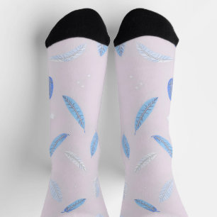 Boho Trendy Feathers Luxury Collection Socken