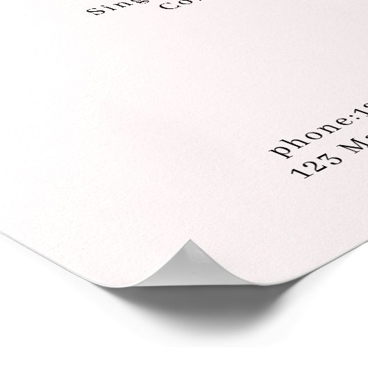 Boho Trendy Pricelist Poster (Ecke)