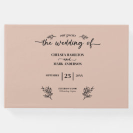 Boho Trendy Script Wedding Gästebuch