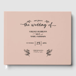 Boho Trendy Script Wedding Gästebuch