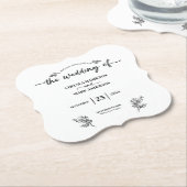 Boho Trendy Script Wedding Untersetzer (angewinkelt)