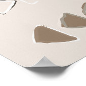 Boho Triangle Brown Taupe Ivory Poster (Ecke)