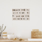 Boho Triangle Brown Taupe Ivory Poster (Küche)