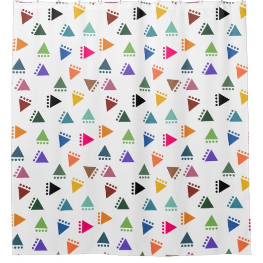 Boho Triangle Duschvorhang (Vorderseite)
