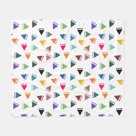 Boho Triangle Fleecedecke (Vorderseite (Horizontal))