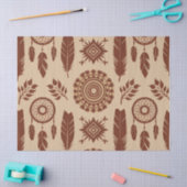 Boho Tribal Abstrakt Pattern | Earthy Geometric Seidenpapier (Basteln)