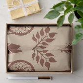 Boho Tribal Abstrakt Pattern | Earthy Geometric Seidenpapier (Geschenk)
