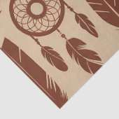 Boho Tribal Abstrakt Pattern | Earthy Geometric Seidenpapier (Detail)