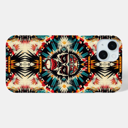 Boho Tribal Art Case-Mate iPhone Hülle (Rückseite (Horizontal))